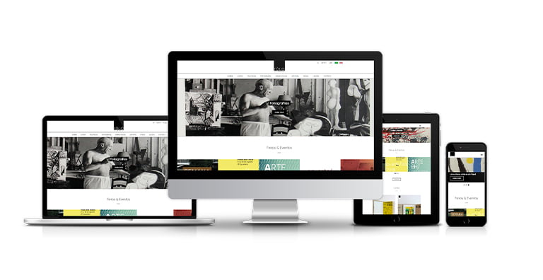 site institucional da galeria e livraria Fólio