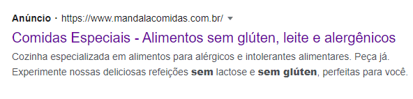 Anúncio Search no Google Ads