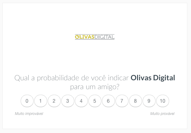 Pesquisa NPS da Olivas Digital