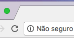 Aviso de site não seguro para sites sem HTTPS